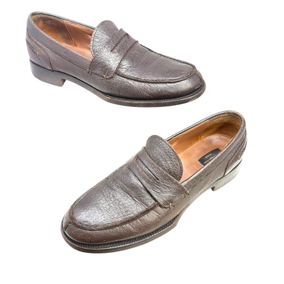 Ermenegildo Zegna COUTURE Lambskin Goodyear Constructed Split Toe Loafer - Picture 9 of 12